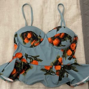 Albion Peplum Bikini Top Small Large Cup